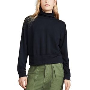 Presly fleece mockneck sweatshirt in black
